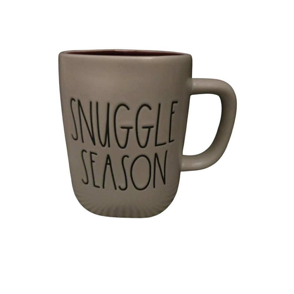 NWT Rae Dunn Snuggle Season Coffee Mug Red Interior Fall Tea